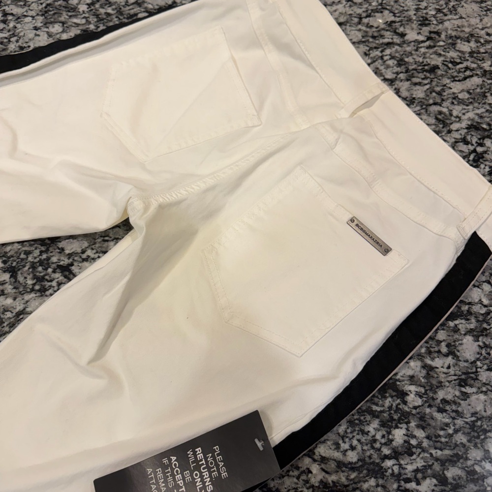 BCBGMaxAzria Beige and Black Panel Straight Leg Pants - Picture 5 of 10